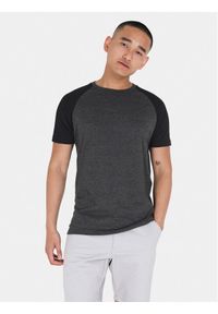 Brave Soul T-Shirt MTS-149BAPTISTJ Szary Straight Fit. Kolor: szary. Materiał: bawełna #1