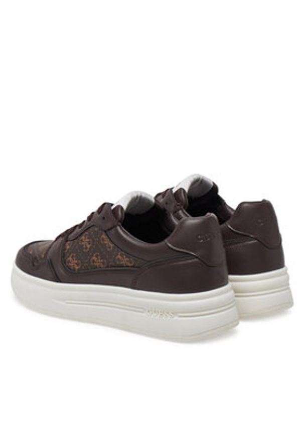 Guess Sneakersy FMJWII LEA12 Brązowy. Kolor: brązowy. Materiał: skóra