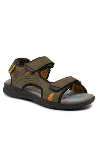 Geox Sandały U Spherica Ec5 U25ELA 0BC14 C0099 Khaki. Kolor: brązowy