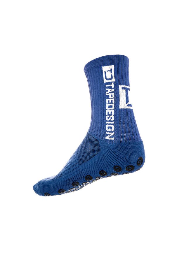 TAPEDESIGN - Klasyczne skarpety o średniej długości Tape Design. Kolor: niebieski. Sport: piłka nożna