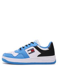 Tommy Jeans Sneakersy Basket Leather EM0EM01162 Niebieski. Kolor: niebieski. Materiał: skóra