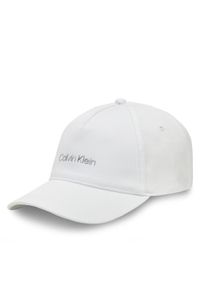 Calvin Klein Czapka z daszkiem Must Tpu Logo K60K610525 Biały. Kolor: biały. Materiał: bawełna, materiał