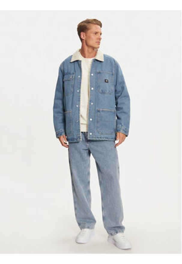 Vans Kurtka jeansowa Drill Chore VN000K4X Niebieski Regular Fit. Kolor: niebieski. Materiał: bawełna