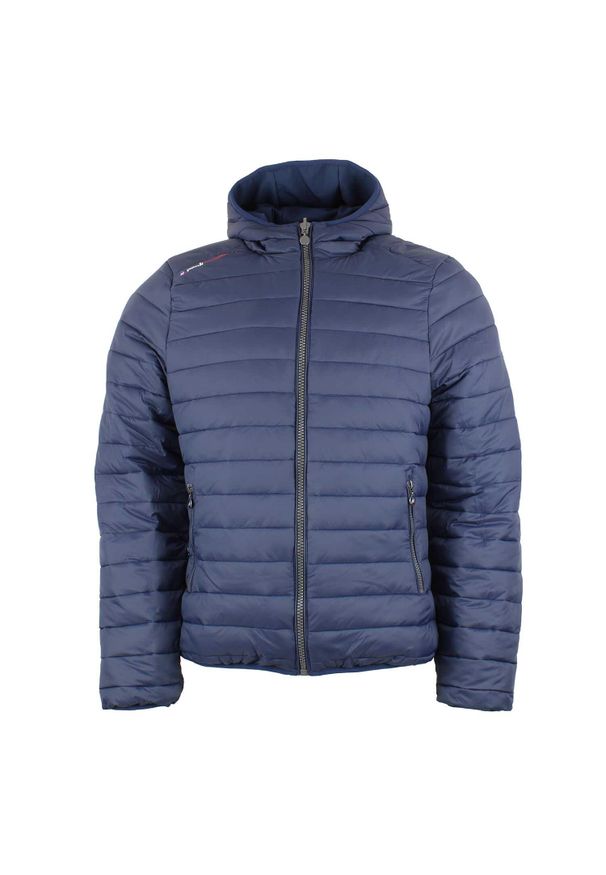 PEAK MOUNTAIN - Odwracalna parka Peak Mountain Colisee. Kolor: szary, niebieski, wielokolorowy. Materiał: puch. Sezon: zima. Styl: wakacyjny