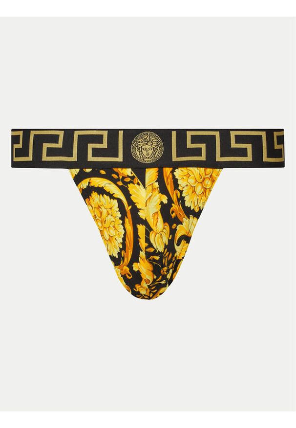 VERSACE - Versace Slipy Jock Strap 1001382 1A11188 Czarny. Kolor: czarny. Materiał: bawełna