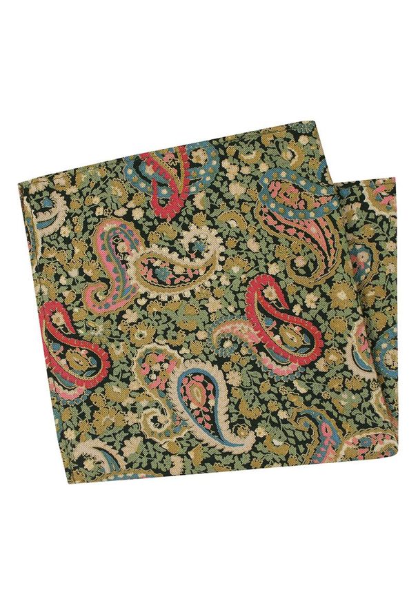 Zielona poszetka EM Men's Accessories paisley