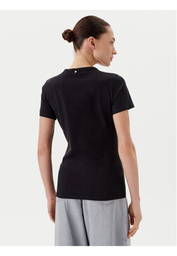 BOSS T-Shirt C_Elogo_21 50540260 Czarny Slim Fit. Kolor: czarny. Materiał: bawełna