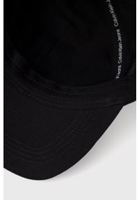 Calvin Klein Jeans czapka K50K508975.PPYY kolor czarny gładka. Kolor: czarny. Materiał: włókno. Wzór: gładki #2