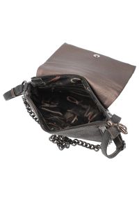 Brązowa Elegancka Damska Torebka Z Klapką Anekke. Kolor: brązowy. Wzór: aplikacja. Materiał: zdobione. Styl: elegancki #6