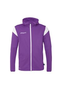 UHLSPORT - Bluza dresowa z kapturem Uhlsport Squad 27. Typ kołnierza: kaptur. Kolor: fioletowy, biały, wielokolorowy. Materiał: dresówka