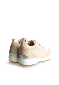 Geox Sneakersy "D-Happy" | D0262A08514 | Kobieta | Piaskowy. Nosek buta: okrągły. Materiał: tkanina, skóra #4