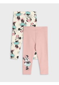 Sinsay - Legginsy 2 pack Myszka Minnie - różowy. Kolor: różowy. Wzór: motyw z bajki