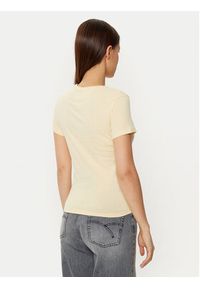 Tommy Jeans T-Shirt DW0DW19447 Żółty Slim Fit. Kolor: żółty. Materiał: bawełna