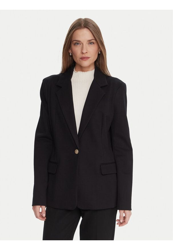 Guess Marynarka W5BN66 KCMU2 Czarny Regular Fit. Kolor: czarny. Materiał: wiskoza