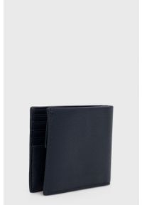 Calvin Klein - Portfel skórzany. Kolor: niebieski. Materiał: materiał. Wzór: gładki #5