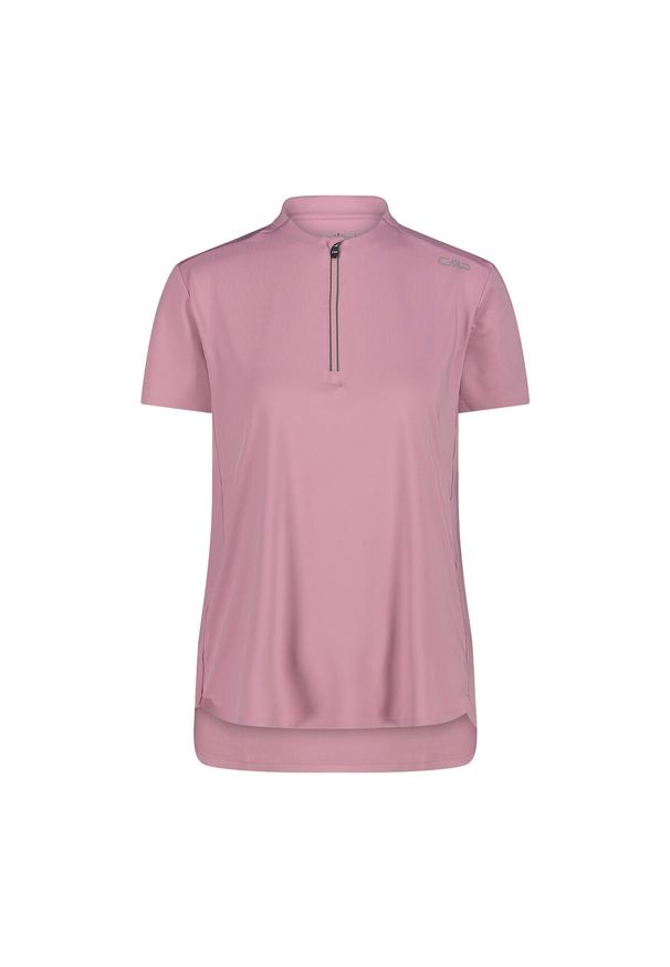 Damska koszulka z zamkiem błyskawicznym CMP. Kolor: różowy. Sport: kolarstwo