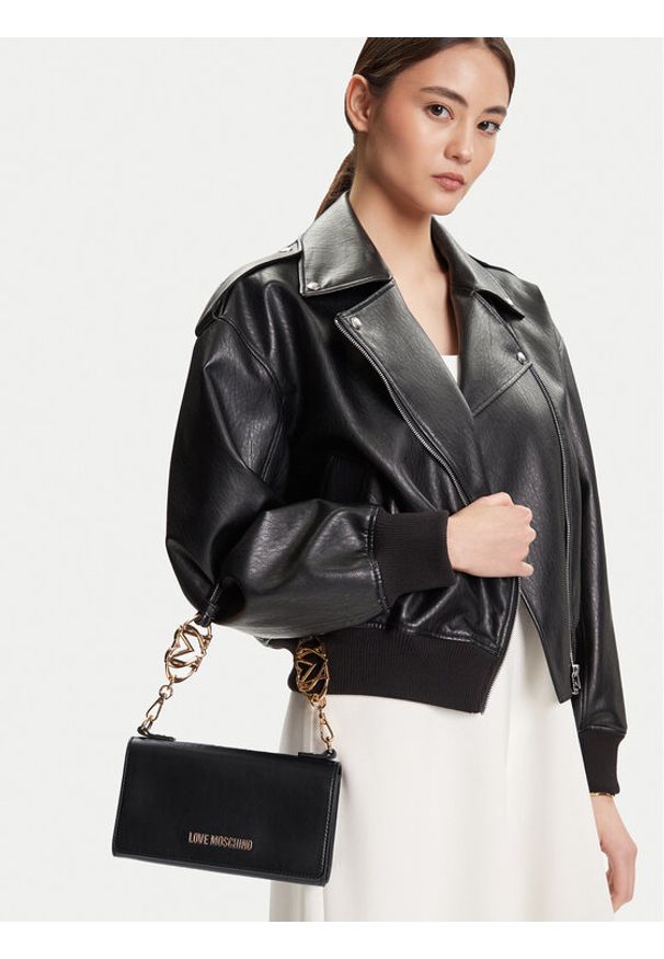 Love Moschino - LOVE MOSCHINO Torebka JC4051PP1NLF0000 Czarny. Kolor: czarny. Materiał: skórzane