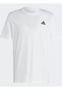 Adidas - adidas T-Shirt Essentials Single Jersey Embroidered Small Logo T-Shirt IC9286 Biały Regular Fit. Kolor: biały. Materiał: bawełna