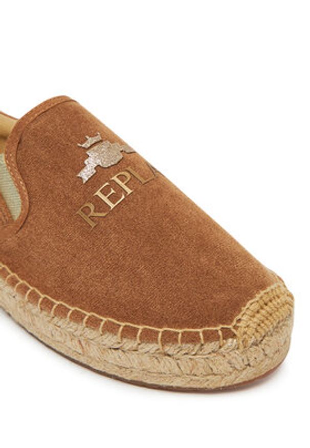 Replay - REPLAY Espadryle GWF22 .000.C0086T Beżowy. Kolor: beżowy. Materiał: materiał
