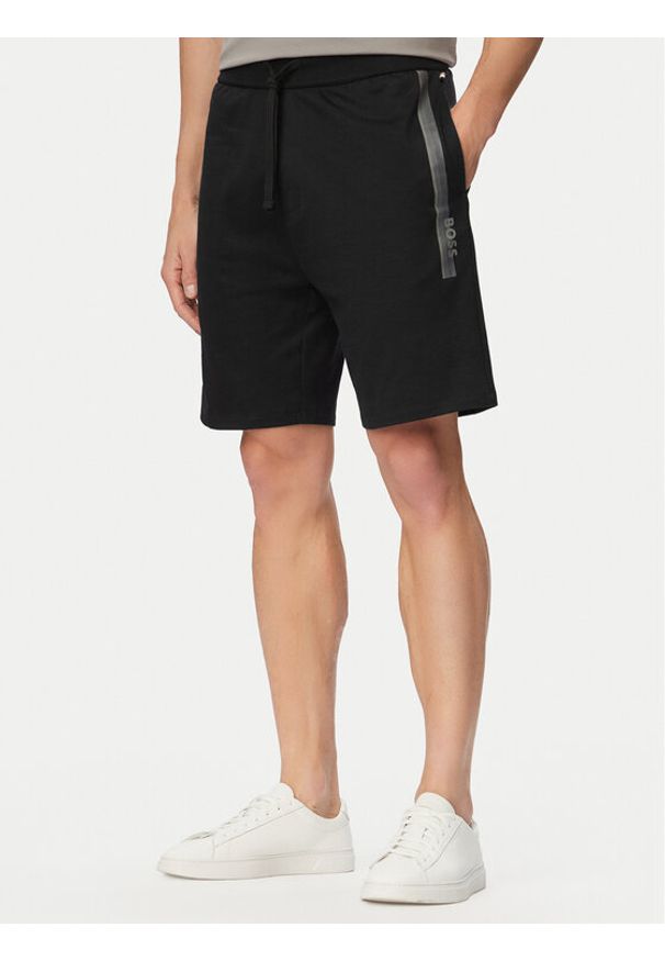 BOSS Szorty sportowe Authentic 50554778 Czarny Regular Fit. Kolor: czarny. Materiał: bawełna. Styl: sportowy