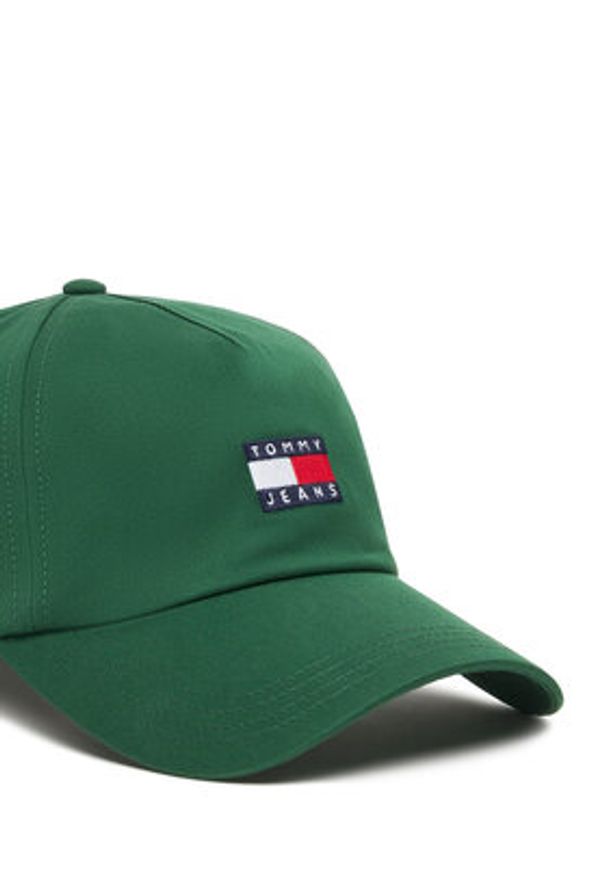 Tommy Jeans Czapka z daszkiem Tjm Heritage Core Cap AM0AM12933 Zielony. Kolor: zielony. Materiał: materiał, bawełna