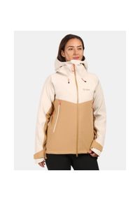 Damska kurtka typu hardshell Kilpi TRINITY-W. Kolor: beżowy. Materiał: nylon. Sport: turystyka piesza #1