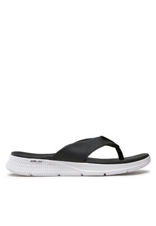 skechers - Skechers Japonki Go Consistent Sandal 229035/BLK Czarny. Kolor: czarny. Materiał: skóra