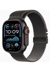 APPLE - Apple Watch Ultra 2 (GPS + Cellular) 49mm Black Titanium Case with Black Milanese Loop, Medium (MX5U3)