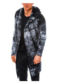 Ombre Clothing - Bluza męska z kapturem Paris- batik czarna B961 - XXL. Typ kołnierza: kaptur. Kolor: czarny. Materiał: bawełna, poliester, dzianina #1