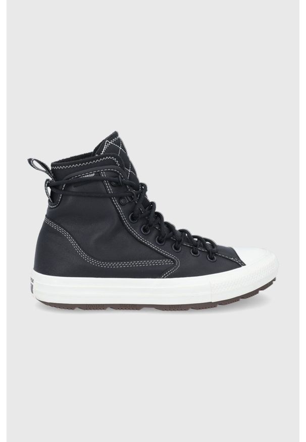 Converse Trampki skórzane kolor czarny. Nosek buta: okrągły. Zapięcie: sznurówki. Kolor: czarny. Materiał: skóra