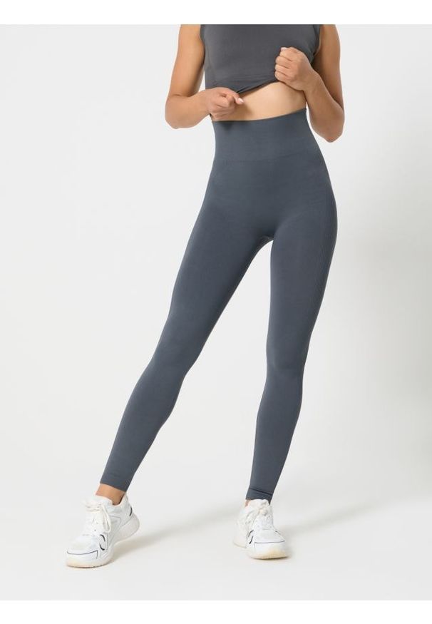 Sinsay - Legginsy sportowe - szary. Kolor: szary. Styl: sportowy