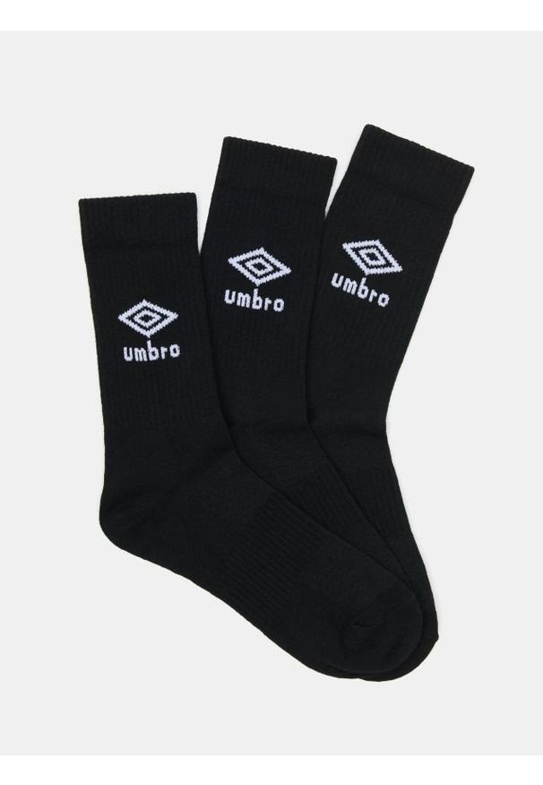 Sinsay - Prążkowane skarpetki 3 pack Umbro - czarny. Kolor: czarny. Materiał: prążkowany