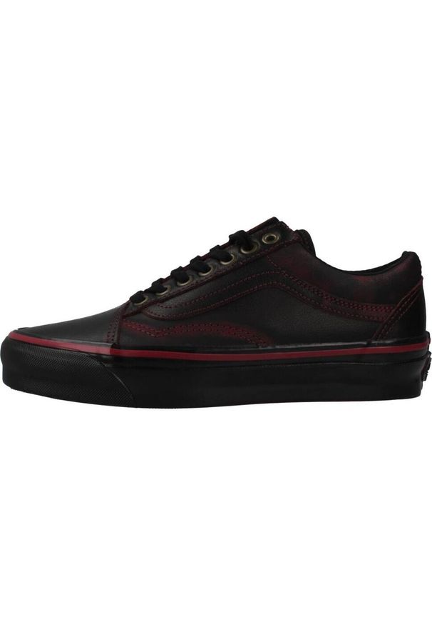 Vans - Kapcie VANS OLD SKOOL LEATHER Czarny. Kolor: czarny. Materiał: tkanina, skóra. Model: Vans Old Skool. Sport: turystyka piesza