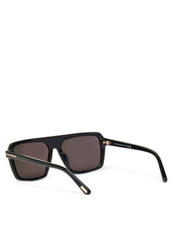 Tom Ford Okulary przeciwsłoneczne Vincent FT1176 01A Czarny. Kolor: czarny