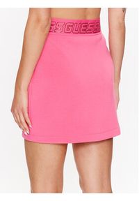 Guess Spódnica mini V3YD02 K7UW2 Różowy Regular Fit. Kolor: różowy. Materiał: wiskoza #5