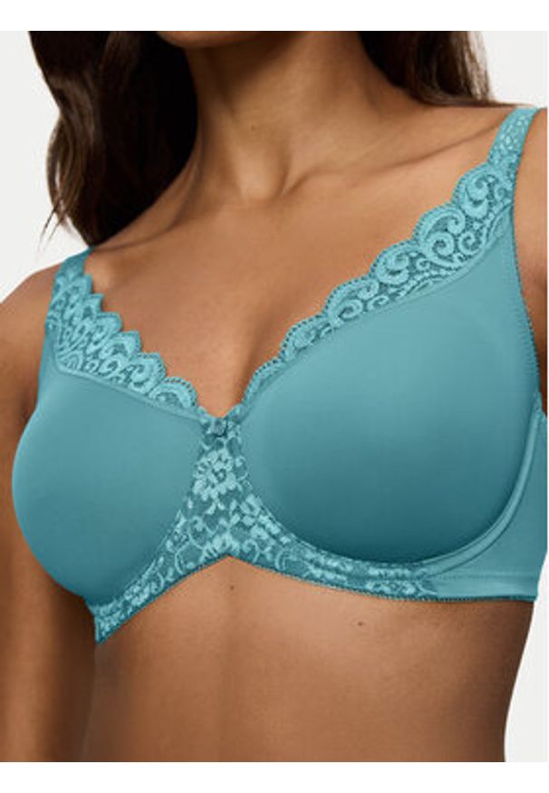 Triumph Biustonosz z fiszbiną Amourette 10210670 Turkusowy. Kolor: turkusowy. Materiał: syntetyk
