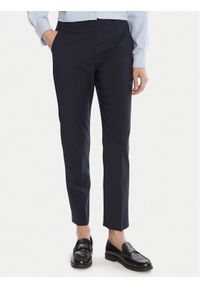 Weekend Max Mara Spodnie materiałowe Canon 2525136171 Granatowy Slim Fit. Kolor: niebieski. Materiał: wełna