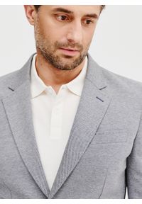 Pako Lorente - Szara marynarka melanż. Okazja: na co dzień. Kolor: szary. Materiał: poliester, bawełna, dzianina. Wzór: melanż. Sezon: wiosna. Styl: casual #9