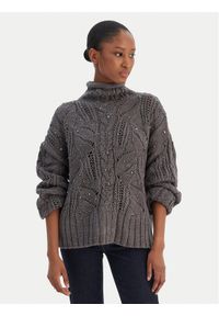 Liu Jo Golf MF5451 MA37R Szary Regular Fit. Typ kołnierza: golf. Kolor: szary. Materiał: akryl, wełna #1