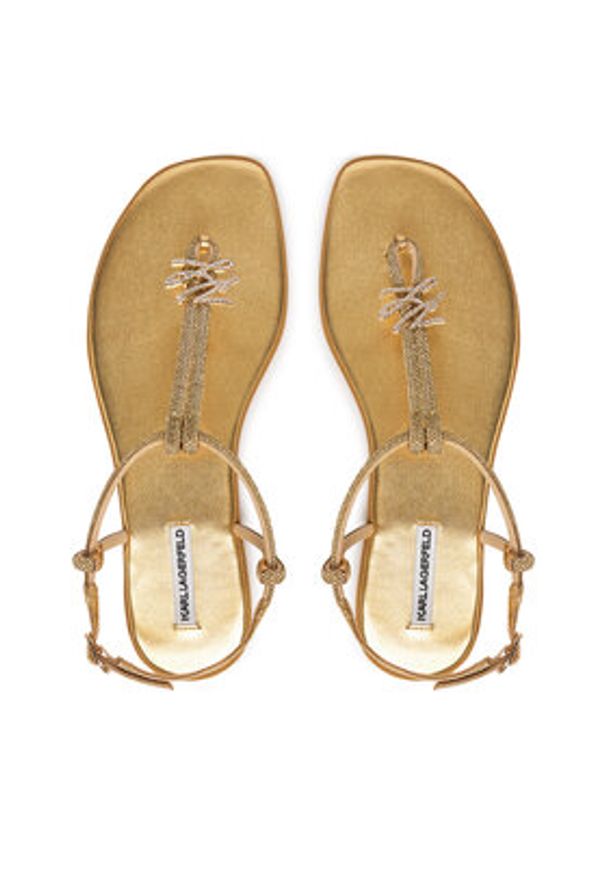 Karl Lagerfeld - KARL LAGERFELD Sandały Olympia II KL87416 Złoty. Kolor: złoty. Materiał: syntetyk