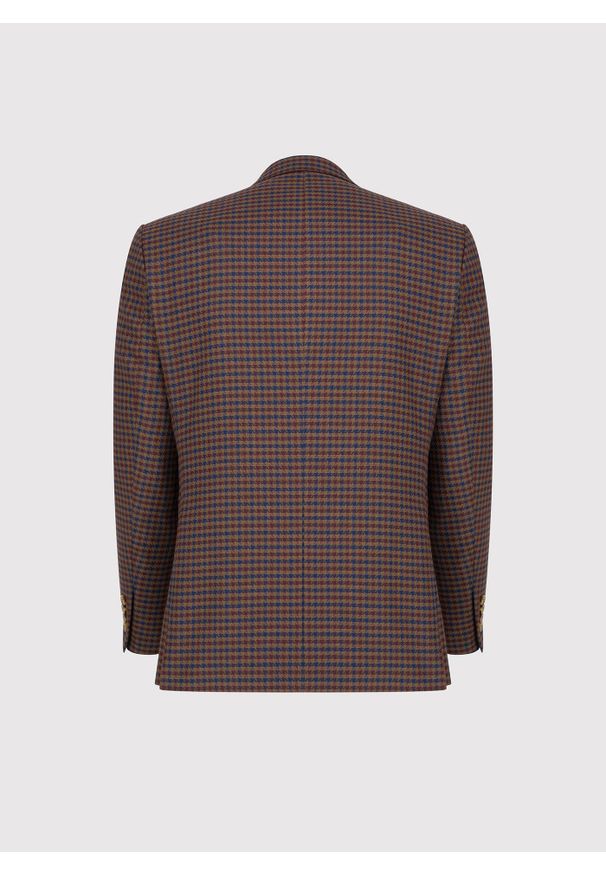 Pako Lorente - PAKO LORENTE – Brązowa marynarka w drobną kratę. Kolor: brązowy. Materiał: wiskoza, poliester, elastan. Sezon: jesień