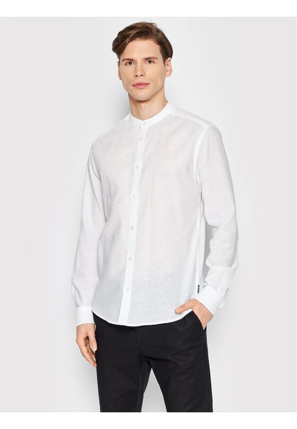 Only & Sons Koszula Caiden 22019173 Biały Slim Fit. Kolor: biały. Materiał: bawełna