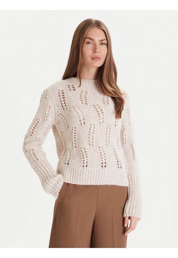 JOOP! Sweter 58 254KN58Kalma 30048461 Beżowy Regular Fit. Kolor: beżowy. Materiał: syntetyk