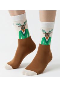 His Story - Skarpetki Bawełniane - Tematyczne - Jeleń. Kolor: wielokolorowy. Materiał: elastan, bawełna, poliamid #3