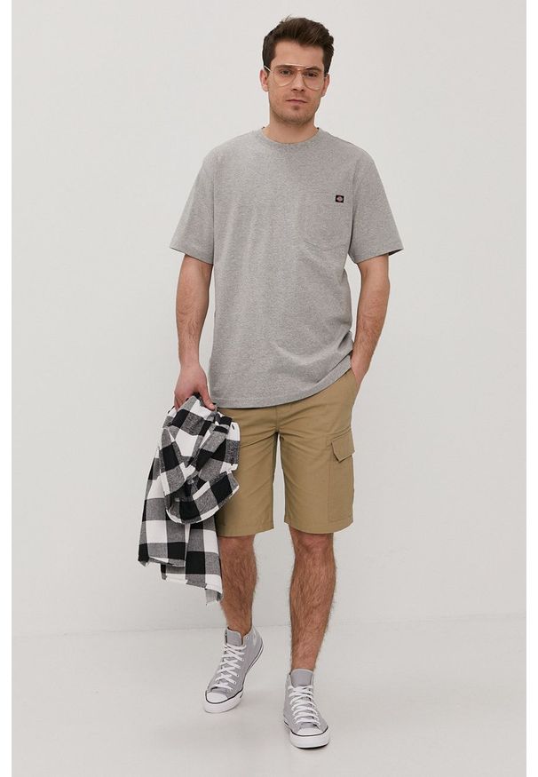 Dickies - Szorty. Okazja: na co dzień. Kolor: zielony. Materiał: tkanina. Wzór: gładki. Styl: casual