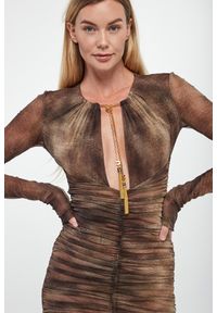 Elisabetta Franchi - Sukienka mini w zwierzęcy wzór ELISABETTA FRANCHI. Wzór: motyw zwierzęcy. Długość: mini #2