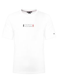 TOMMY HILFIGER - Tommy Hilfiger T-Shirt Brand Love MW0MW41453 Biały Regular Fit. Kolor: biały. Materiał: bawełna #1