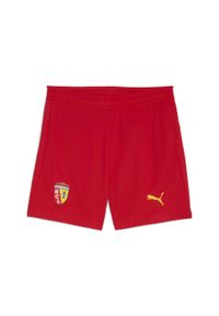 Puma - Młodzieżowe szorty RC Lens 25/26 PUMA Red Black. Kolor: czarny, czerwony, wielokolorowy. Materiał: tkanina. Sport: piłka nożna