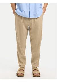 Selected Homme Chinosy 16092732 Beżowy Relaxed Fit. Kolor: beżowy. Materiał: bawełna