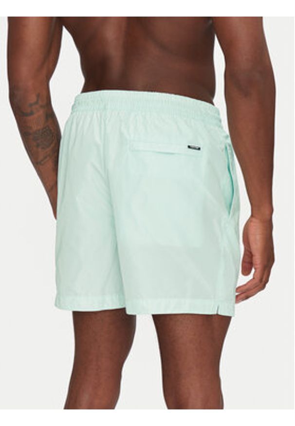 Calvin Klein Swimwear Szorty kąpielowe KM0KM01111 Zielony Regular Fit. Kolor: zielony. Materiał: syntetyk